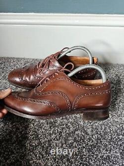 Vintage Church's Custom Grade Brogues Shoes Men's UK 8 EU 42 Brown Oxford