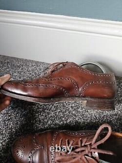 Vintage Church's Custom Grade Brogues Shoes Men's UK 8 EU 42 Brown Oxford