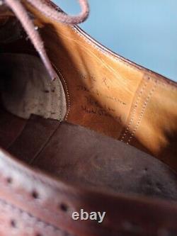 Vintage Church's Custom Grade Brogues Shoes Men's UK 8 EU 42 Brown Oxford