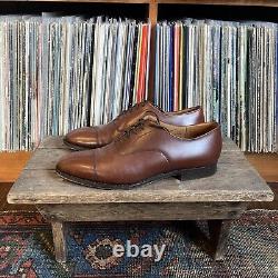 Vintage Church's Custom Grade Brown Cap Toe Shoes Oxford Made In England 9.5