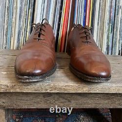 Vintage Church's Custom Grade Brown Cap Toe Shoes Oxford Made In England 9.5