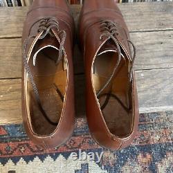 Vintage Church's Custom Grade Brown Cap Toe Shoes Oxford Made In England 9.5