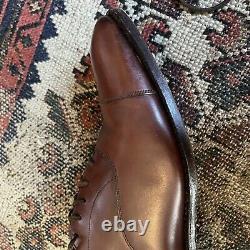 Vintage Church's Custom Grade Brown Cap Toe Shoes Oxford Made In England 9.5