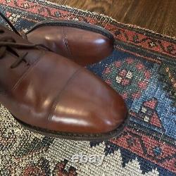 Vintage Church's Custom Grade Brown Cap Toe Shoes Oxford Made In England 9.5