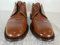 Vintage Churchs Custom Grade Mens UK 8D Cognac Leather Plain Toe Derby USA 9N