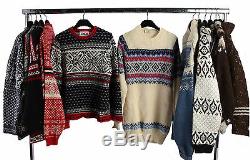 Vintage Icelandic Style Jumper Knitwear Wholesale Job Lot X10 Pieces Grade A