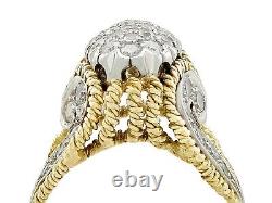 Vintage Italian 1.12ct Diamond and 18ct Yellow Gold Dress Ring Circa 1950