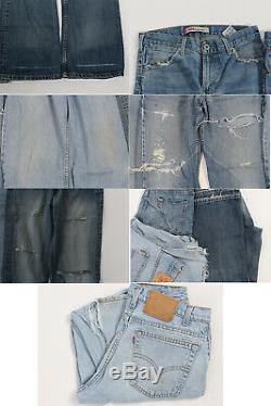 Vintage Levis Denim Jeans Grade B 90s Retro Job Lot Wholesale X20 Pieces