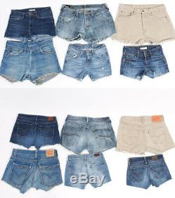 Vintage Levis High Waisted Shorts Womens Wholesale Job Lot Grade B/C x70 -Lot434