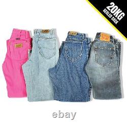 Vintage Mixed Branded Mom/Womens Jeans GRADE B (20KG SEALED SACK) WHOLESALE