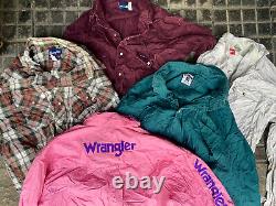 Vintage Wholesale Joblot Branded Cotton Shirt Levis Lee Wrangler X10 Mix Grade A