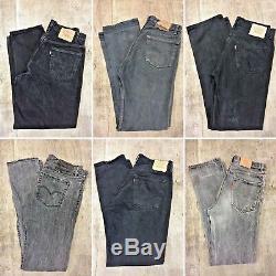 Vintage Wholesale Lot Levi 501 Black Denim Jeans Grade A B x 100