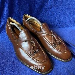 Vintage church's handmade brown tassel loafer high grade leather shoes Uk 10 C