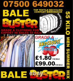 Visit No1s UK used clothes factory, Export bales 55 kilo grade A bales