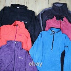 Wholesale Job Lot Mens Womens Vintage Branded Fleece Jackets X20 Grade A