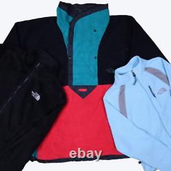 Wholesale Job Lot Mens Womens Vintage Branded Fleece Jackets X20 Grade A