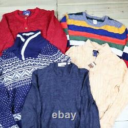 Wholesale Job Lot Mens Womens Vintage Branded Knitwear Sweaters X25 Grade A
