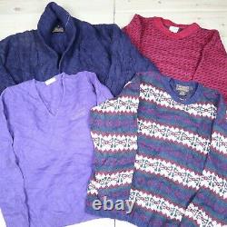 Wholesale Job Lot Mens Womens Vintage Branded Wool Knitwear Sweaters X19 Grade A