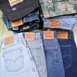 Wholesale Job Lot Mens Womens Vintage Levis Denim Shorts X26 Grade A