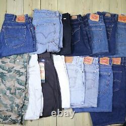 Wholesale Job Lot Mens Womens Vintage Levis Denim Shorts X26 Grade A