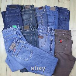 Wholesale Job Lot Vintage Branded Jeans and Cotton Trousers Mix X26 Grade A