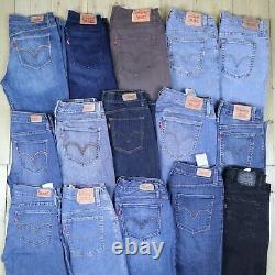 Wholesale Job Lot Vintage Ladies Levi's Jeans Levi Mix X24 Grade A