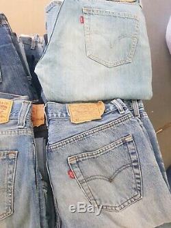 Wholesale Lot Levi Jeans Mixed Grade 501red Orange Tab Rework X 80