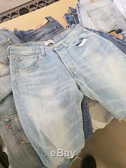 Wholesale Lot Levi Jeans Mixed Grade 501red Orange Tab Rework X 80