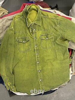 Wholesale Vintage Retro 90s Demin Cotton Overshirts Mixed Grade X 100