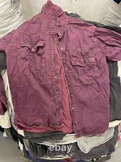 Wholesale Vintage Retro 90s Demin Cotton Overshirts Mixed Grade X 50