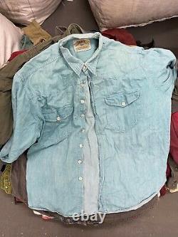 Wholesale Vintage Retro 90s Demin Cotton Overshirts Mixed Grade X 50