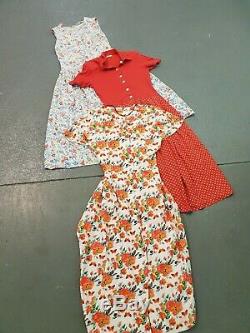 Wholesale Vintage Retro 90s Dresses Button Tie Mixed Grade X 100