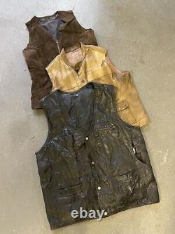 Wholesale vintage suede leather waistcoats mix grade mens womens x 100