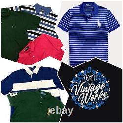 Wholesale x25 ralph lauren polo shirts Grade A/B Job Lot Plain And Striped Brand